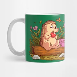 Porcupine Eating Apple Mug